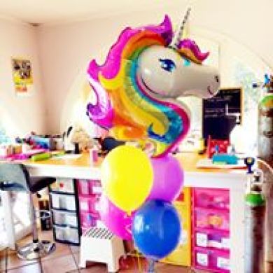 composizione palloncini unicorno